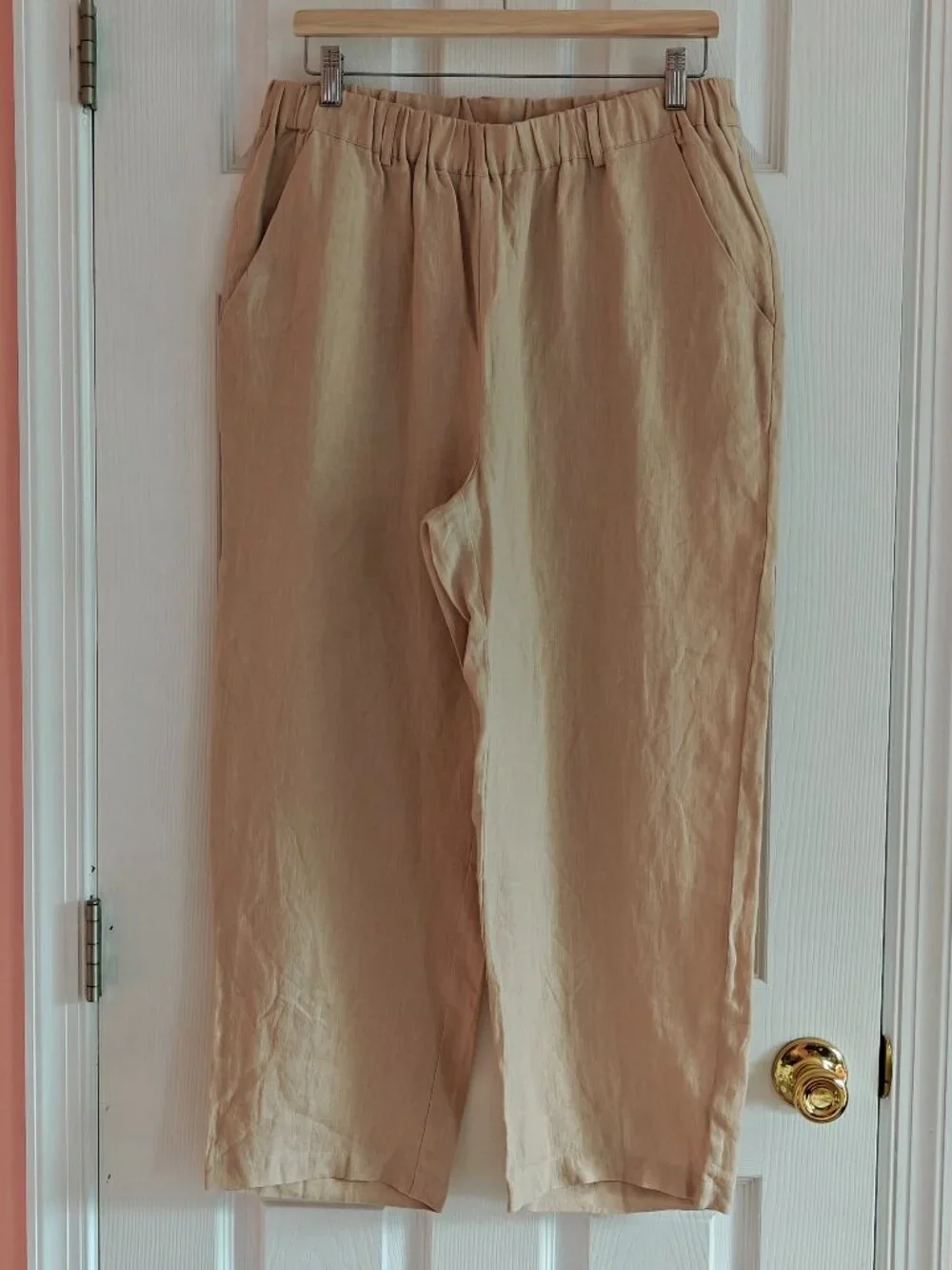 QUINCE 100% European Linen Pants Beige Size Large